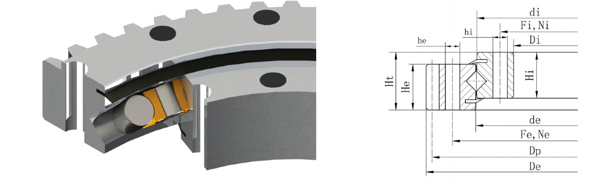 3.单排交叉滚子-外齿external gear